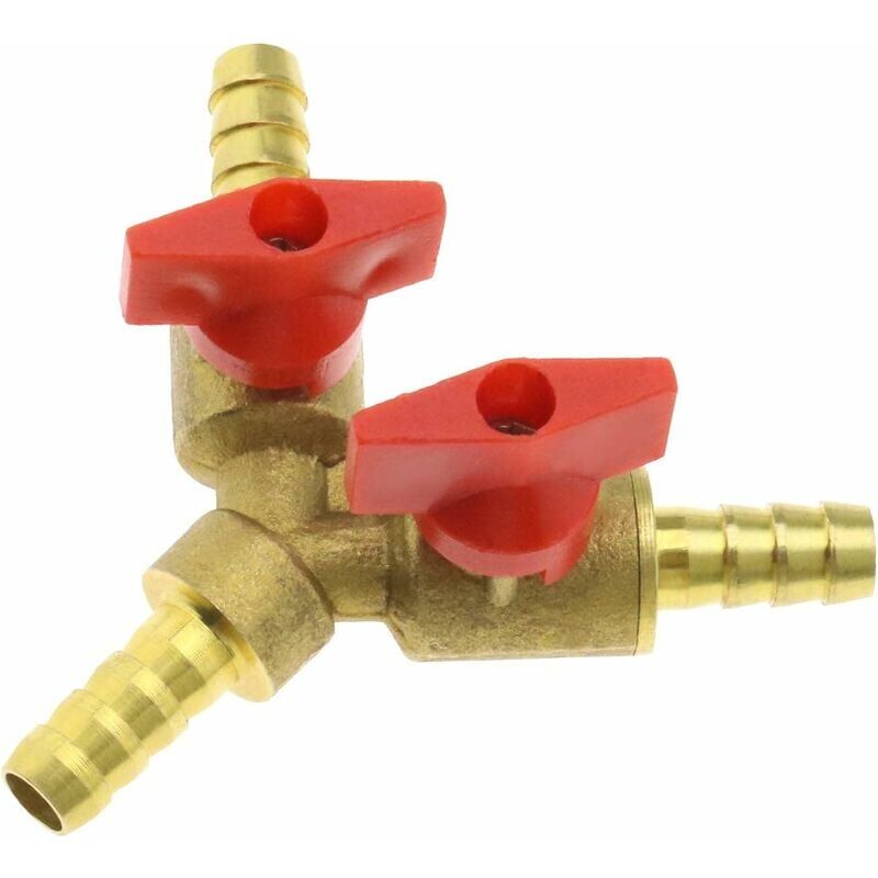 foto del prodotto raccordo per tubo in ottone da 8 mm, adattatore per giunto per tubo a 3 vie, tipo y, compatibile con aria, acqua e gas