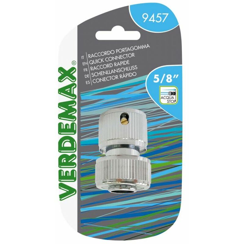 foto del prodotto raccordo portagomma ottone cromato 5 8 verdemax
