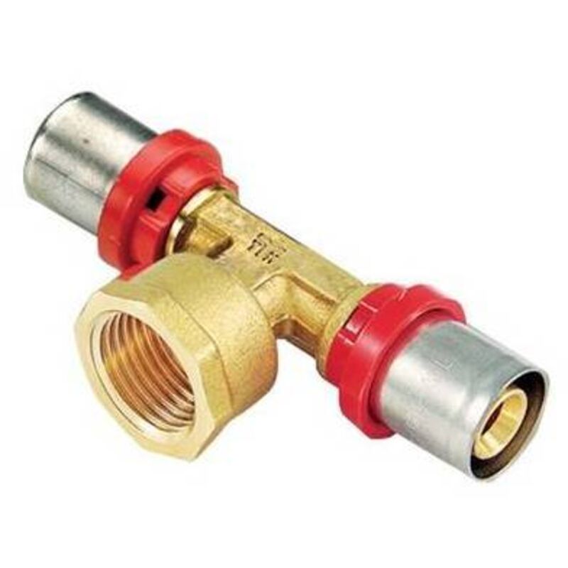 foto del prodotto raccordo press a t femmina compact 16 x 2,0 - 1 2 - 16 x 2,0 tiemm