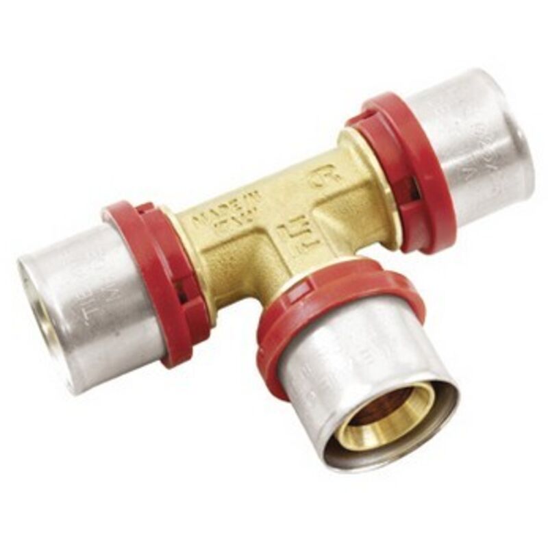 foto del prodotto raccordo press a t per multistrato 32 x 32 x 32