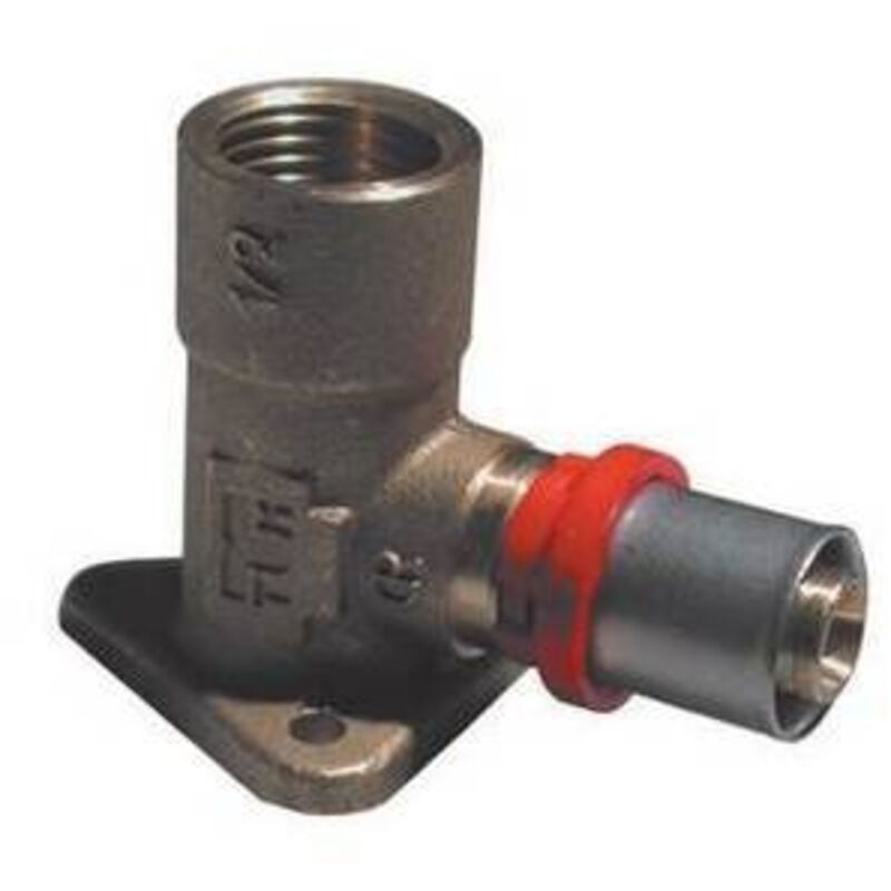 foto del prodotto raccordo press curvo femmina con flangia per multistrato 1 2 x 16