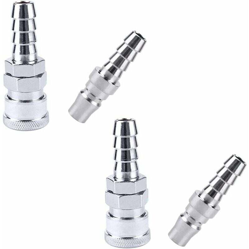 foto del prodotto raccordo rapido aria compressa, tubo flessibile aria, connettore di accoppiamento, raccordo pneumatico compressore, raccordo rapido pneumatico rtgpt (2 coppie sh20+ph20) dpzo