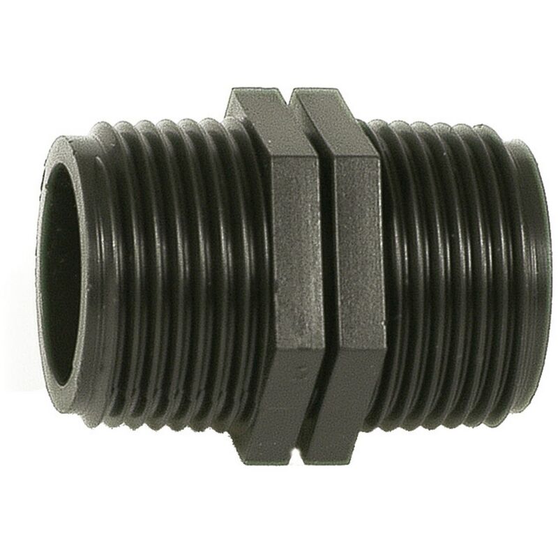 foto del prodotto raccordo riduzione nipplo in nylon per tudi da giardino diametro da 1'x 1'