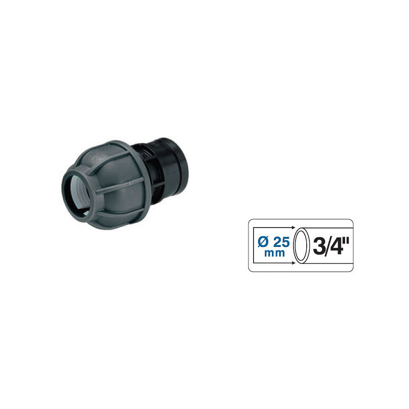 foto del prodotto raccordo singolo maschio 3 4 uniflex sfuso nero 824540
