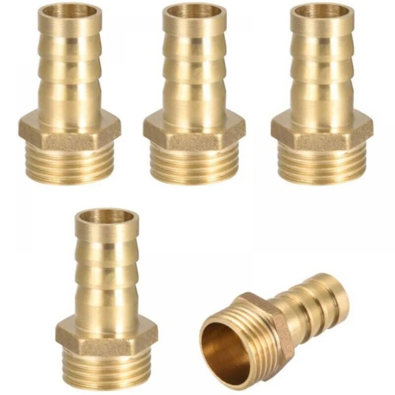 foto del prodotto raccordo terminale filettato esterno in ottone, raccordi per tubi da 4 x 14 mm, adatto per raccordi per tubi da giardino, riduttori di pressione,