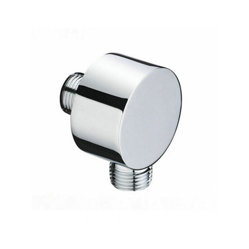 foto del prodotto raccordo tondo gomito a muro cromato ottone 1 2 raccordo sabbiato soffione doccia a parete ymyny
