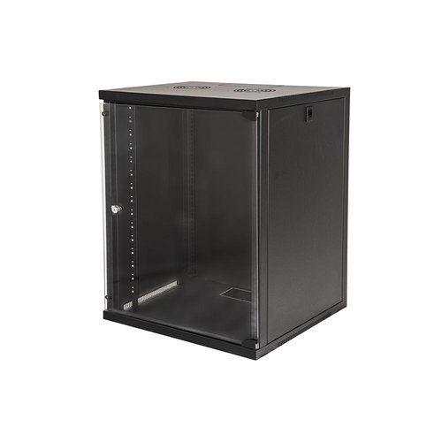 foto del prodotto rack link 19 armadio 15 unita da muro per reti a 750x l 540x p 600mm assemblato colore nero lk1915u66n
