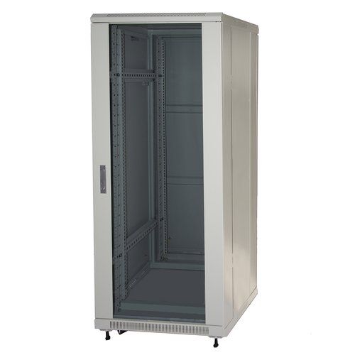 foto del prodotto rack link 19 armadio 27 unita a 1388x l 600x p 1000 colore grigio porta in vetro capacit di carico 800 kg lk1927u610gv