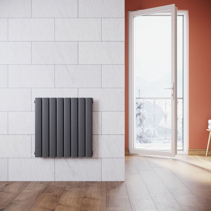 foto del prodotto radiatore a pannello orizzontale 630 x 616 mm antracite bagno soggiorno radiatore orizzontale a doppio strato radiatore da bagno design radiatore a