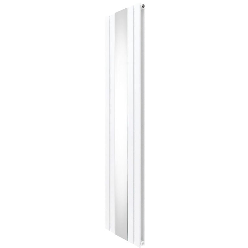 foto del prodotto radiatore a specchio a doppia colonna verticale 1800mm x 425mm moderno designer bianco in acciaio al carbonio montato a parete cucina soggiorno