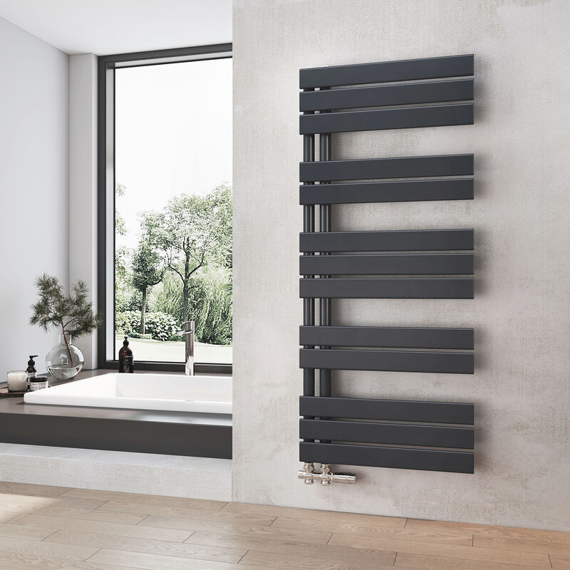 foto del prodotto radiatore bagno antracite scaldasalviette 500 x 1176 mm radiatore bagno scaldasalviette heilmetz