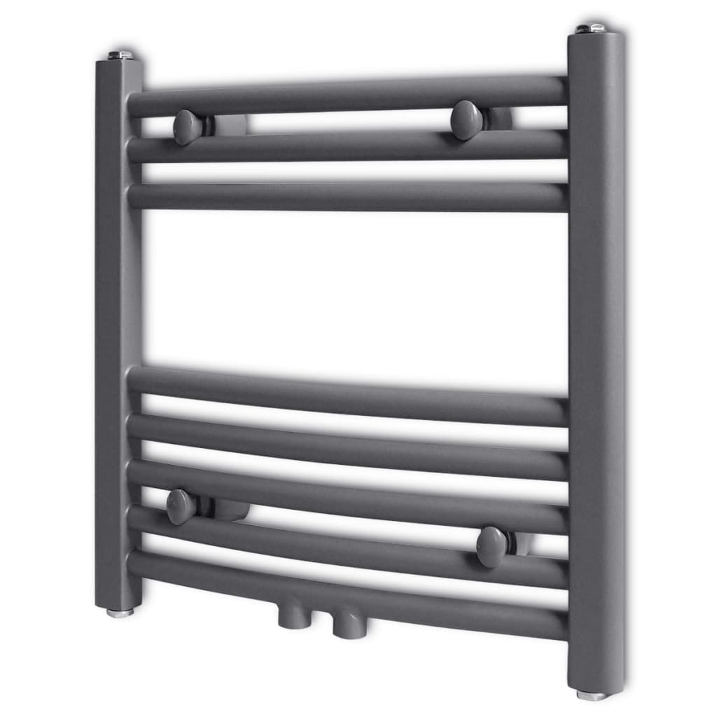 foto del prodotto radiatore centrale portasciugamano curvo grigio 480 x 480 mmcod mxl 103972
