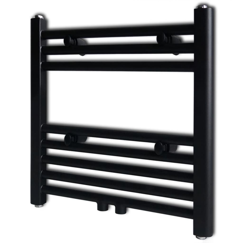 foto del prodotto radiatore centrale portasciugamano dritto nero 480 x 480 mmcod mxl 80755