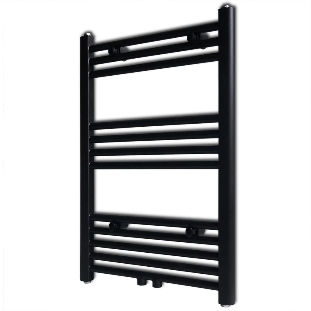 foto del prodotto radiatore centrale portasciugamano dritto nero 500 x 764 mmcod mxl 103528