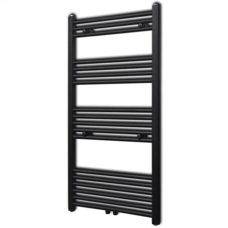 foto del prodotto radiatore centrale portasciugamano dritto nero 600 x 1160 mm vidaxl