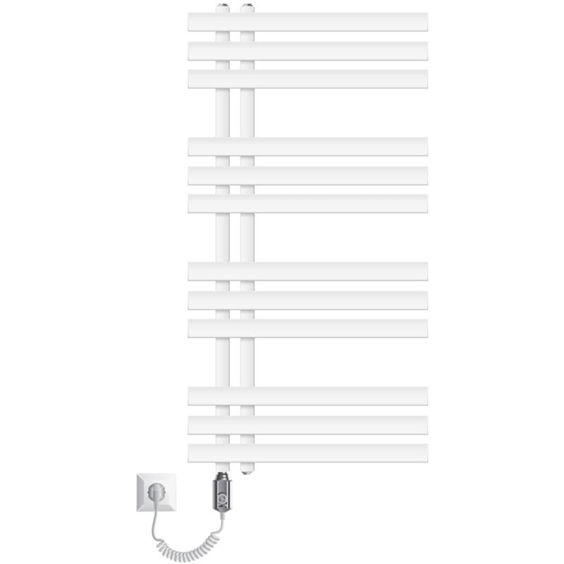 foto del prodotto radiatore da bagno a pannello iron em design elettrico 600w scaldasalviette 500 x 1000 mm bianco radiatore elettrico 600w scaldasalviette