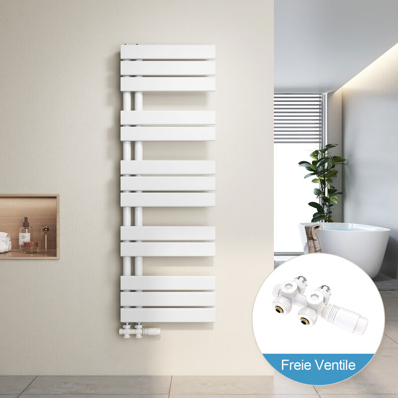foto del prodotto radiatore da bagno e scaldasalviette valvole bianco 120x40cm scaldasalviette bianco valvola heilmetz