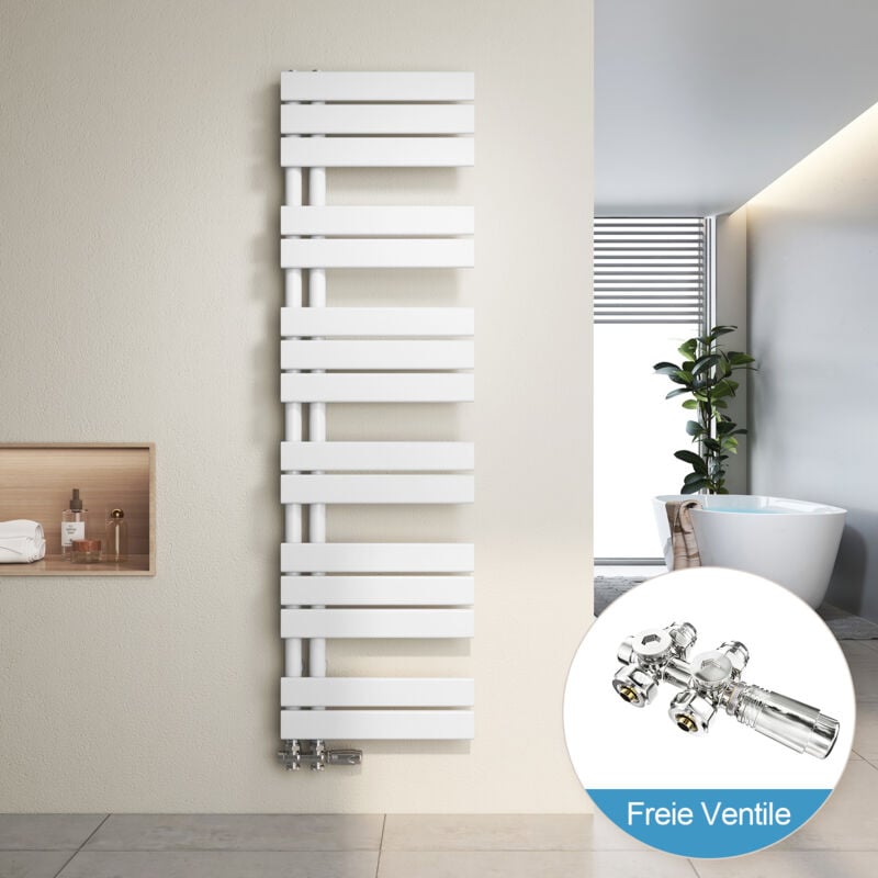foto del prodotto radiatore da bagno e scaldasalviette valvole bianco 140x40cm scaldasalviette cromo valvola heilmetz