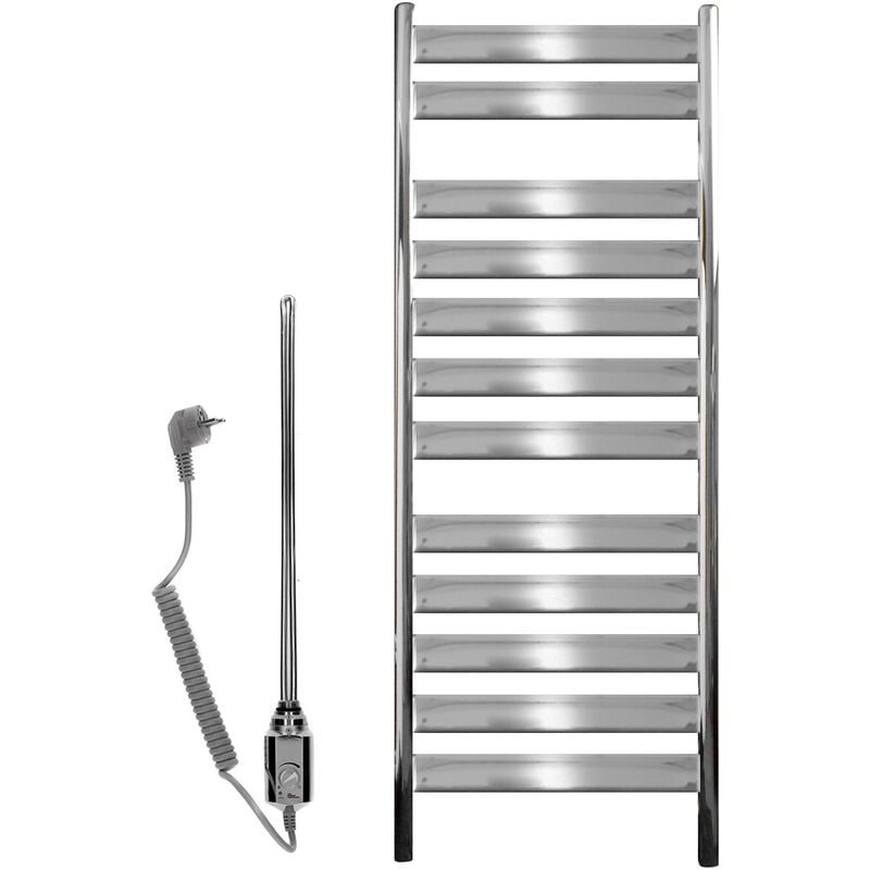 foto del prodotto radiatore design tharr pannello piatto termoarredo da bagno in acciaio cromato design moderno 500x950 mm calorifero scaldasalviette termosifone