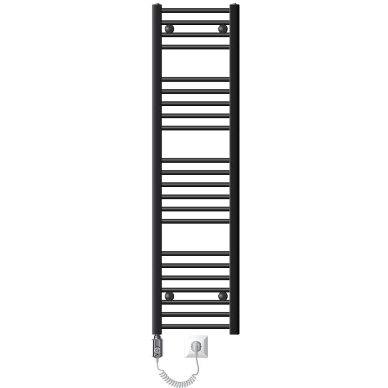 foto del prodotto radiatore elettrico sahara 300x1400 mm antracite raccordo laterale elemento riscaldante 900w termostato digitale scaldasalviette calorifero