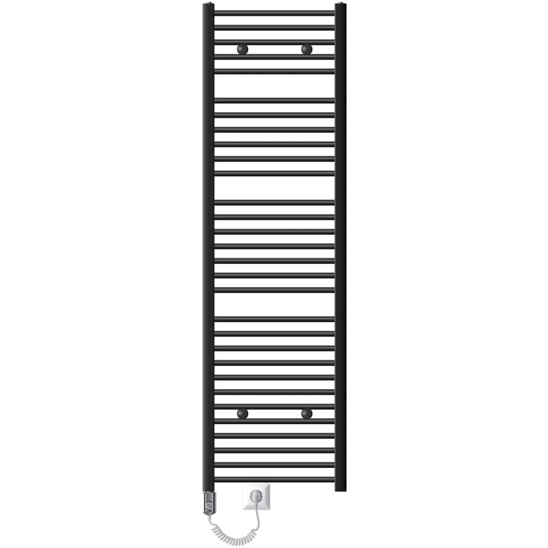 foto del prodotto radiatore elettrico sahara 500 x 1800 mm calorifero antracite con elemento elettrico 900w termostato e display digitale scaldasalviette termosifone