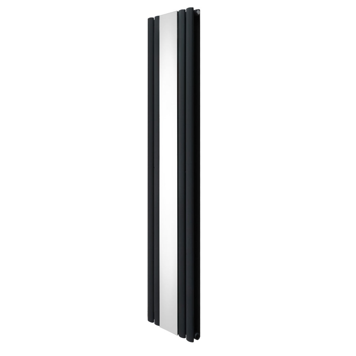 foto del prodotto radiatore ovale a specchio a doppia colonna verticale grigio antracite 1800mm x 380mm