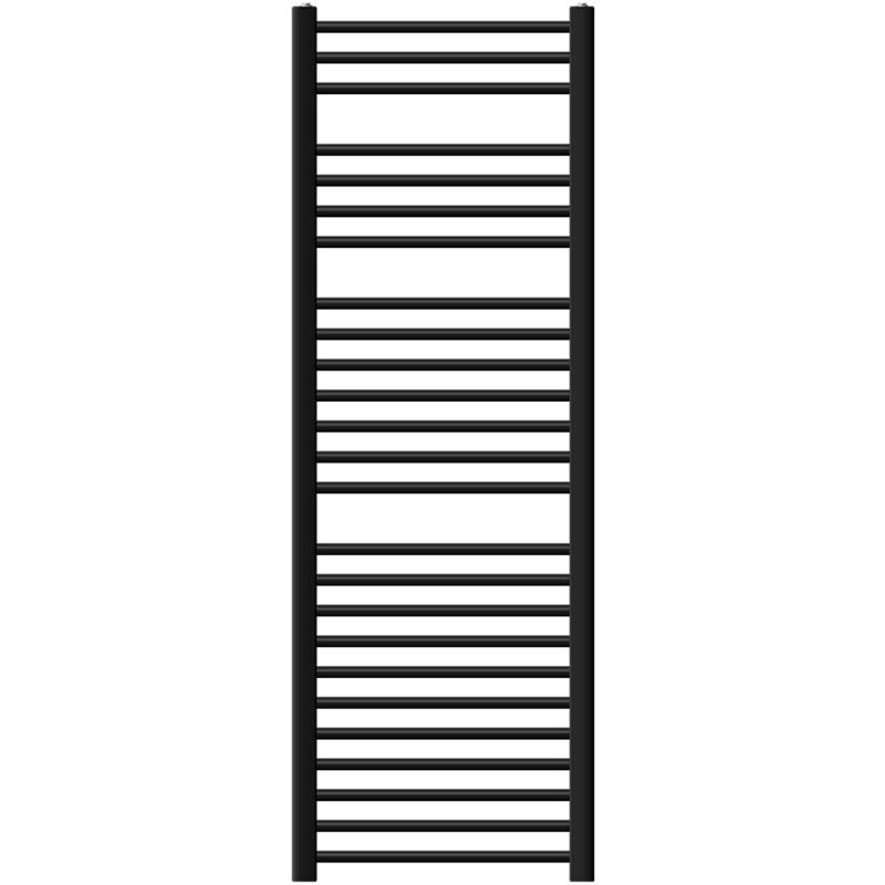 foto del prodotto radiatore sahara 500x1500 mm calorifero scaldasalviette in acciaio nero opaco con raccordo laterale termosifone riscaldamento arredamento termico per