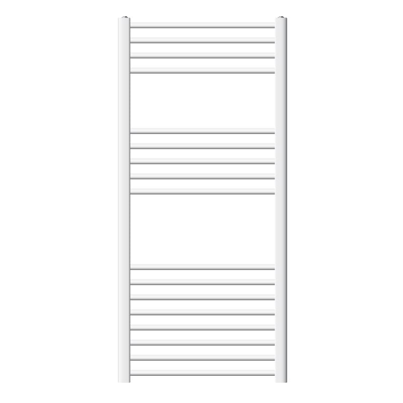 foto del prodotto radiatore scaldasalviette per bagno moderno 600 x 1200 mm bianco acciaio dritto con attacco laterale scaldasalviette asciugacapelli