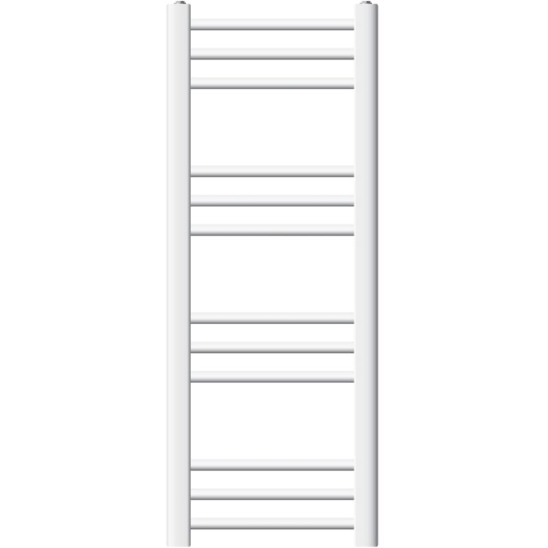 foto del prodotto radiatore scaldasalviette termoarredo da bagno moderno in acciaio bianco 300 x 800 mm bianco dritto con attacco laterale scaldasalviette
