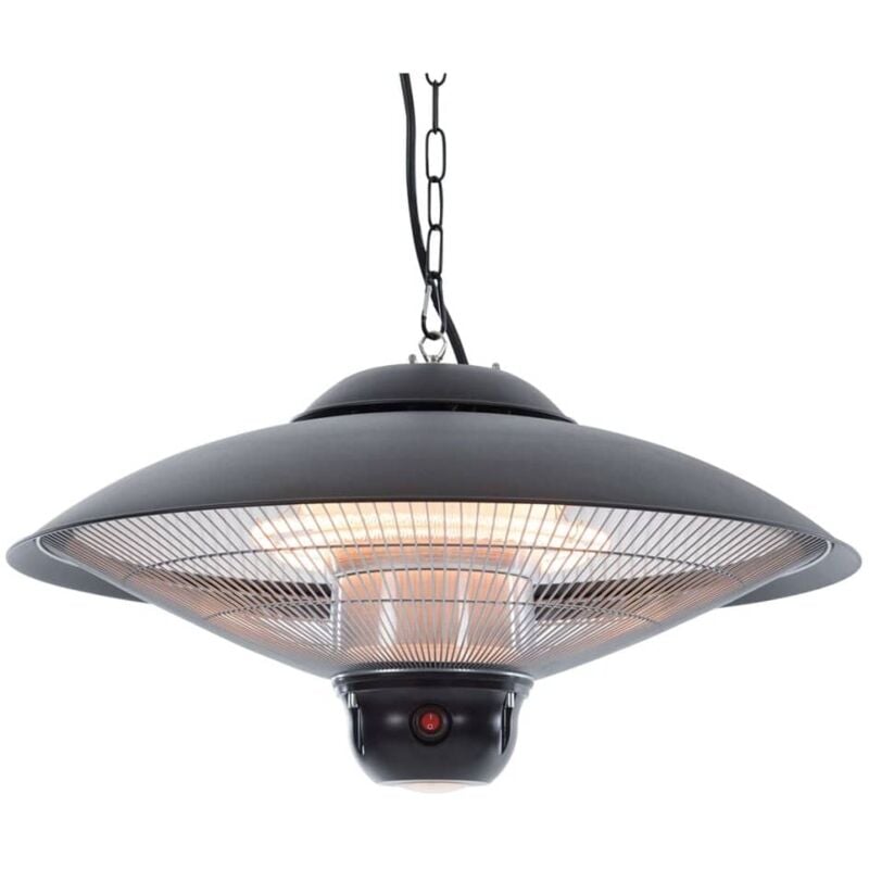 foto del prodotto radiatore sospeso con telecomando sirius 2100 w alogeno nero sunred
