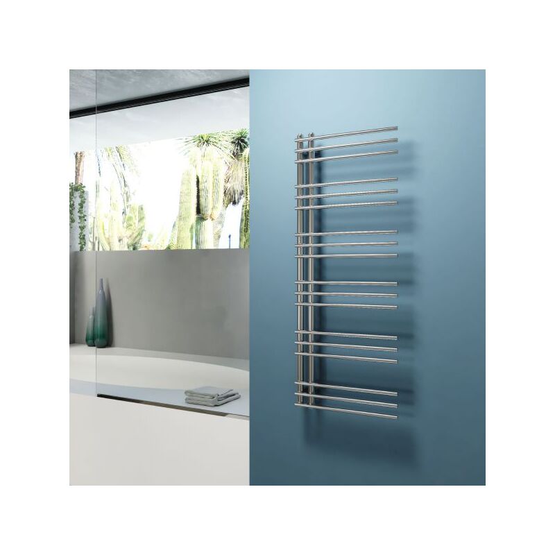 foto del prodotto radiatore termoarredo cromo modello arpa mm 1200x500 - watt 360 - delta t50. 1128 - 18 tubi magma