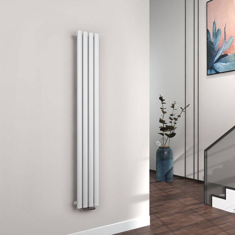 foto del prodotto radiatore termoarredo termosifoni ad acqua calda in acciaio tubo tondo bianco 1600 x 240 mm singolo strato emke