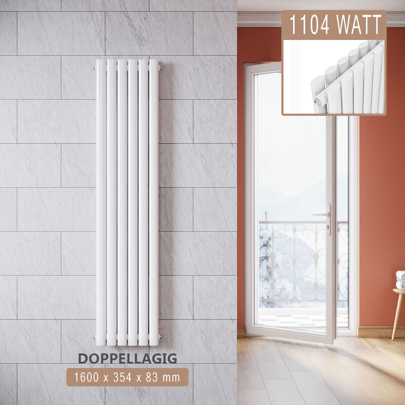foto del prodotto radiatore termosifoni ad acqua calda in acciaio radiatore a pannello bilayer design bagno soggiorno radiatore orizzontale bianco 1600x354mm 1104w