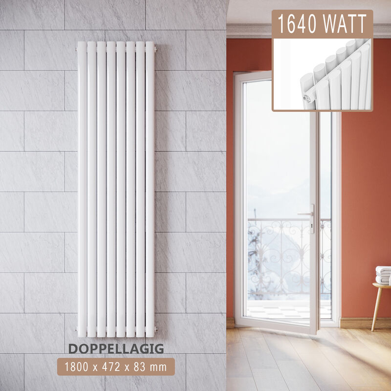 foto del prodotto radiatore termosifoni ad acqua calda in acciaio radiatore a pannello bilayer design bagno soggiorno radiatore orizzontale bianco 1800x472mm 1640w
