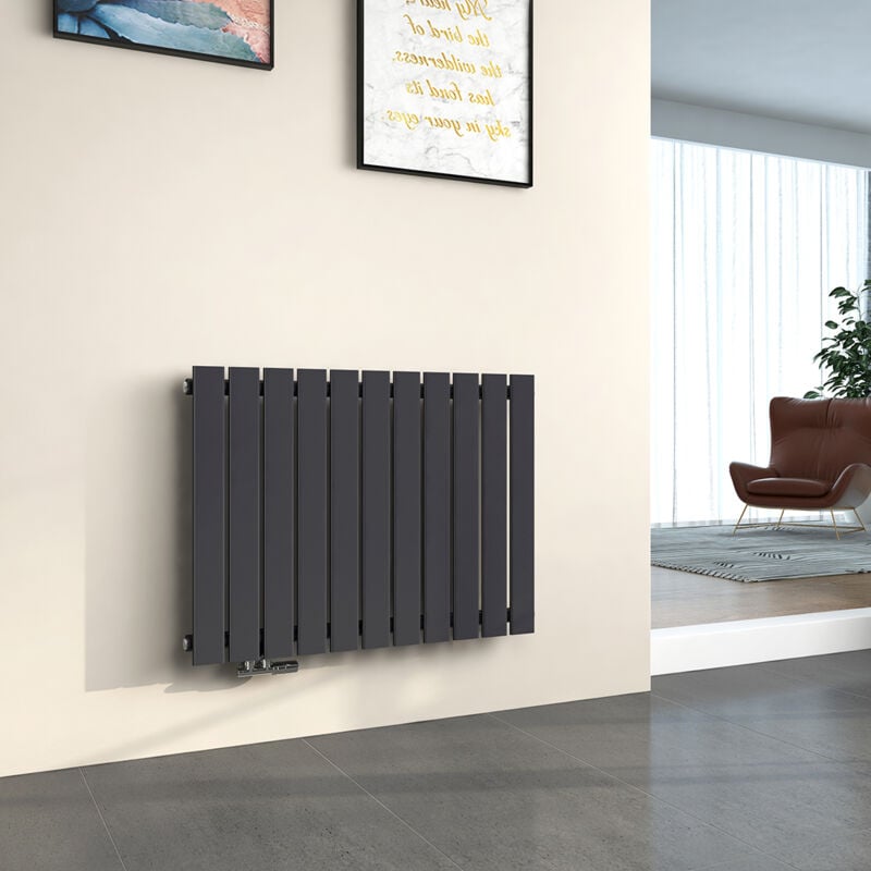 foto del prodotto radiatori ad acqua calda termosifoni ad acqua calda in acciaio radiatore piatto monostrato 63x85 cm antracite emke