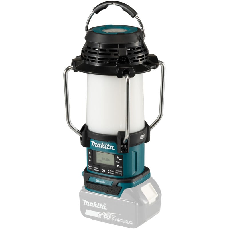 foto del prodotto radio a batteria makita dmr056 18v fm dab con lanterna a 360 e torcia ip65 solo senza batteria, senza caricabatterie