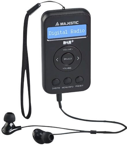 foto del prodotto radio dab portatile majestic rt 196 dab colore nero con uscita cuffie