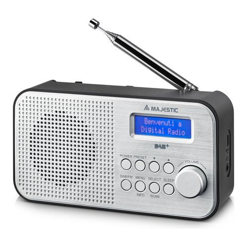 foto del prodotto radio majestic 109194 rt 194 dab silver e black