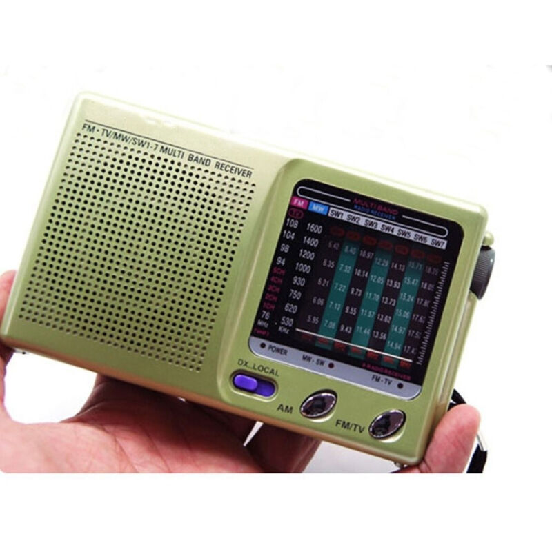 foto del prodotto radio portatile 9 banda fm/mw/sw pratica ricevitore + ingresso alimentazione - - trade shop traesio