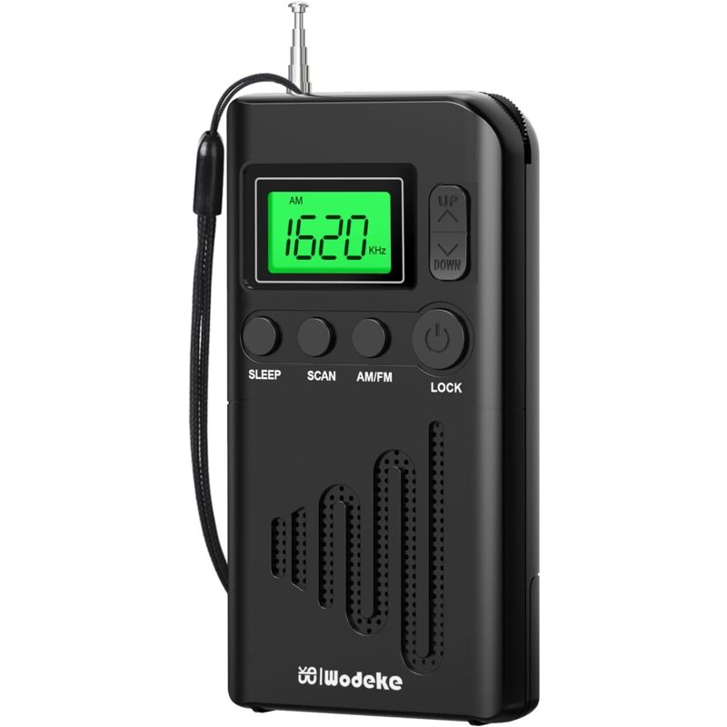 foto del prodotto radio portatile, piccola mini radio fm am mw con ricezione eccellente e alta qualit del suono, radio portatile con connessione per cuffie, adatta