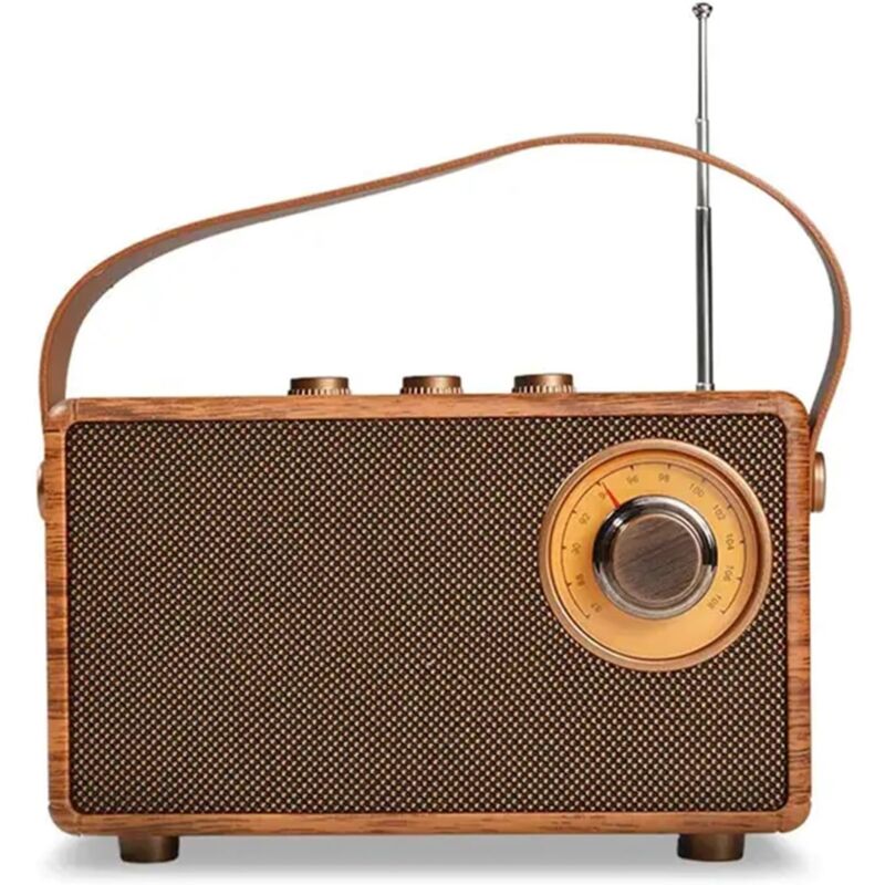 foto del prodotto radio stereo fm bluetooth portatile, supporto disco usb, carta usb tf, premio aux lecture de musique avec batterie ricaricabili, haut parleur
