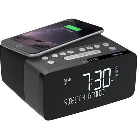 foto del prodotto radio sveglia siesta charge 154501 graphite