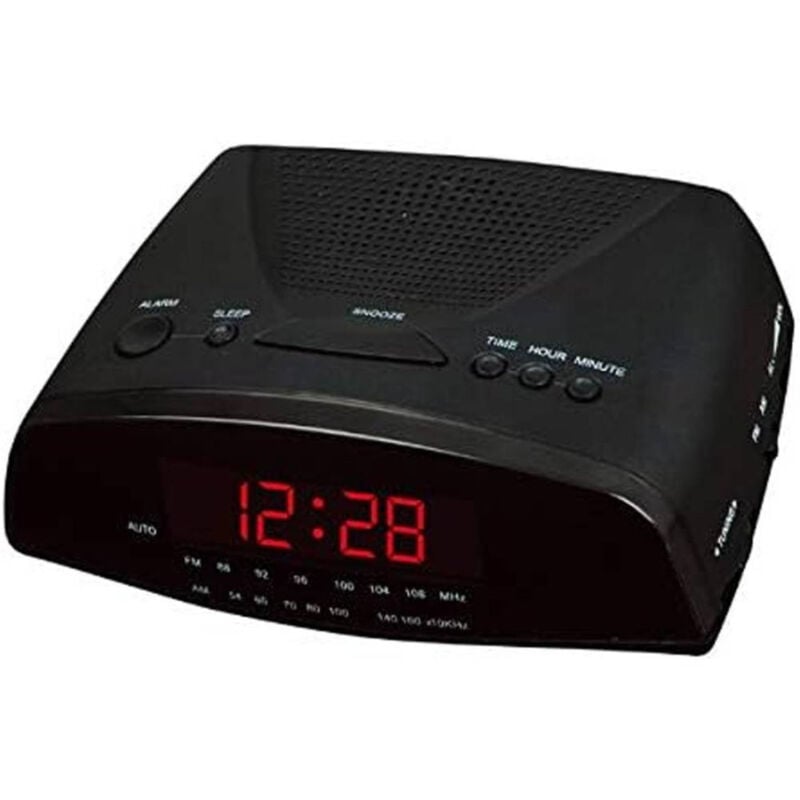 foto del prodotto radiosveglia digitale radio sveglia cr 9905 radio pll fm con display a led rossi trade shop traesio