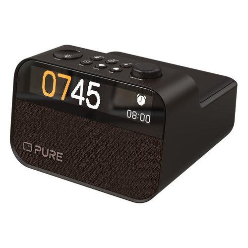foto del prodotto radiosveglia pure 30103 moment charge coffee black