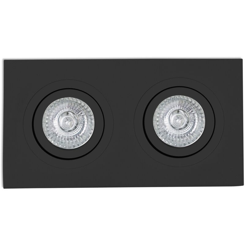 foto del prodotto radon 2 orient. quadrato nero 2xgu10 marca faro