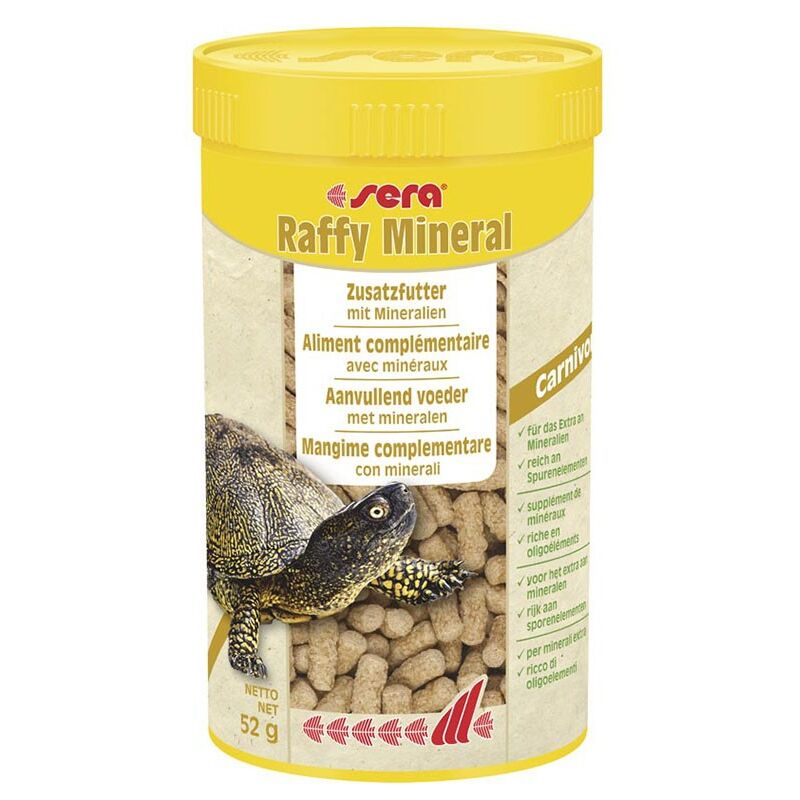 foto del prodotto raffy mineral mangime energetico per tartarughe e altri rettili formato 250 ml sera