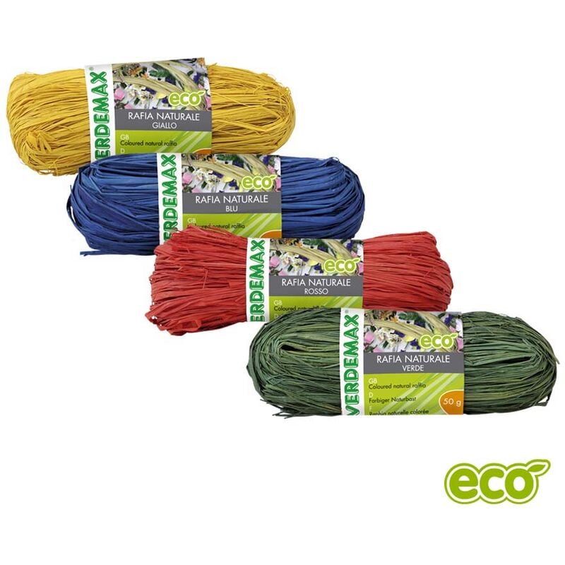 foto del prodotto rafia naturale rossa bobina gr.50 verdemax