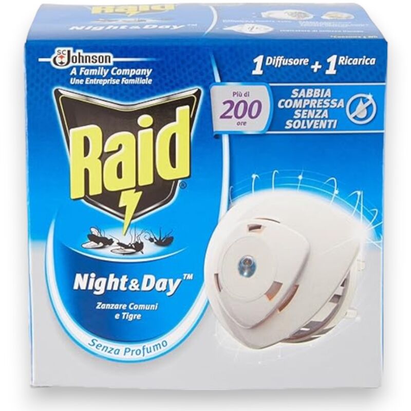 foto del prodotto raid diffusore elettrico antizanzare base 1 ricarica di sabbia compressa
