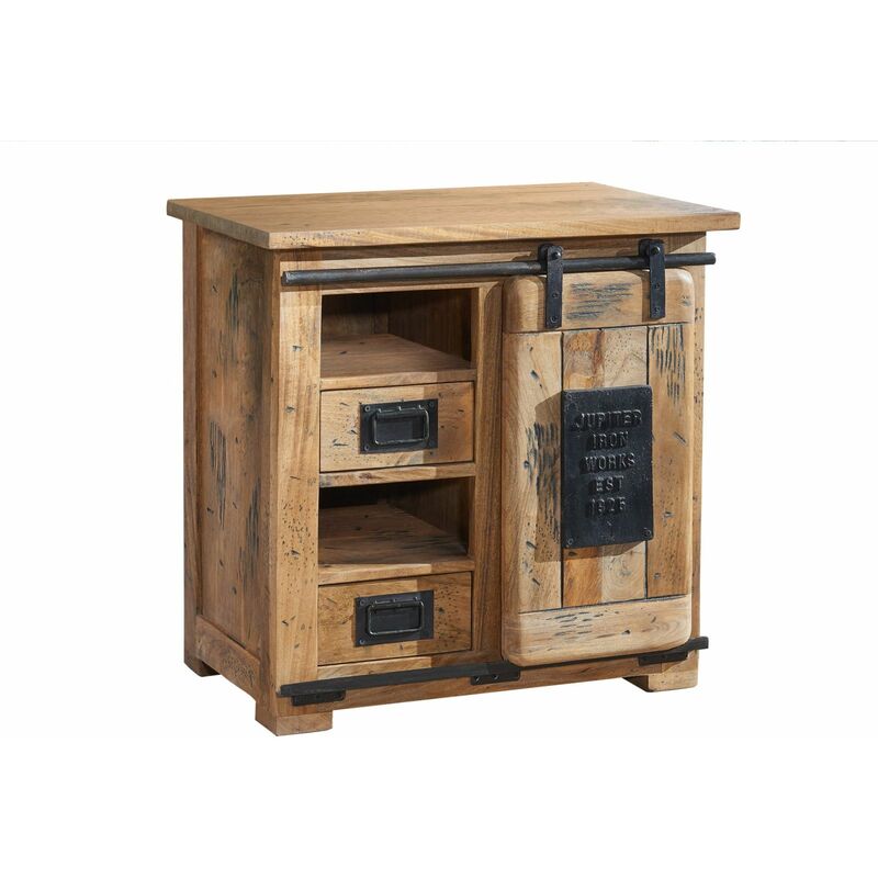 foto del prodotto railway 123 com in legno di mango laccato natur 70x45x70