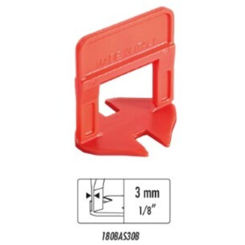 foto del prodotto raimondi base livellante con feritoia per cuneo h mm. 12 fuga mm. 3,0 - 250 pz.